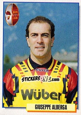 Sticker Giuseppe Alberga - Calcio Cards 1994-1995 n. 12 - Merlin