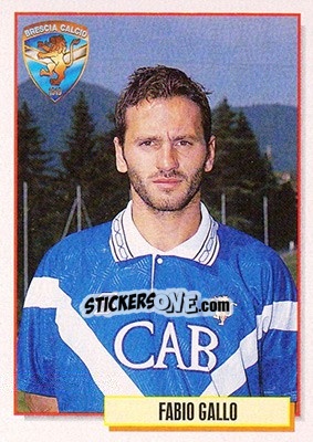 Sticker Fabio Gallo - Calcio Cards 1994-1995 n. 33 - Merlin
