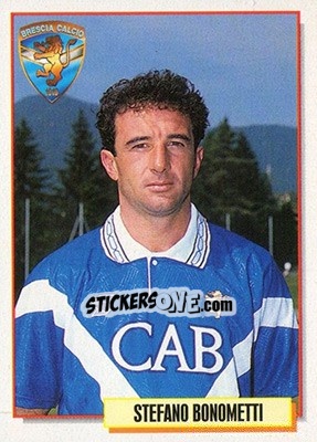 Figurina Stefano Bonometti - Calcio Cards 1994-1995 - Merlin
