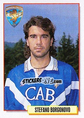 Figurina Stefano Borgonovo - Calcio Cards 1994-1995 - Merlin