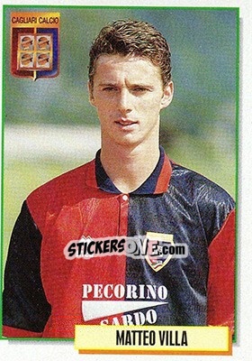 Sticker Matteo Villa - Calcio Cards 1994-1995 n. 41 - Merlin