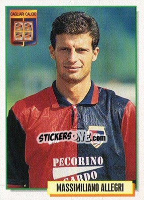 Figurina Massimiliano Allegri - Calcio Cards 1994-1995 - Merlin