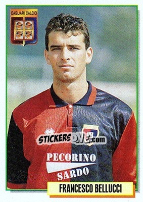Sticker Francesco Bellucci - Calcio Cards 1994-1995 n. 49 - Merlin
