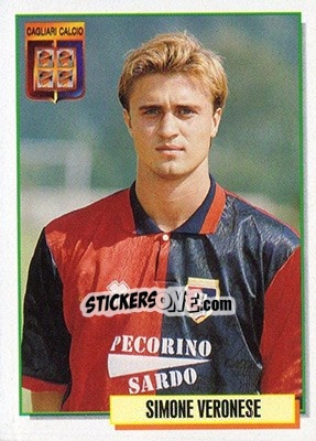 Sticker Simone Veronese - Calcio Cards 1994-1995 n. 50 - Merlin