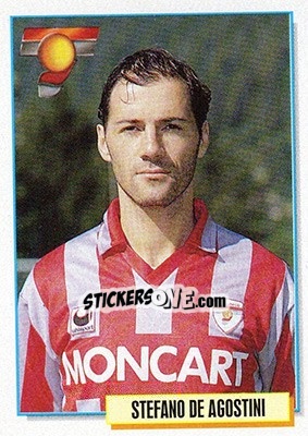 Sticker Stefano De Agostini - Calcio Cards 1994-1995 n. 58 - Merlin