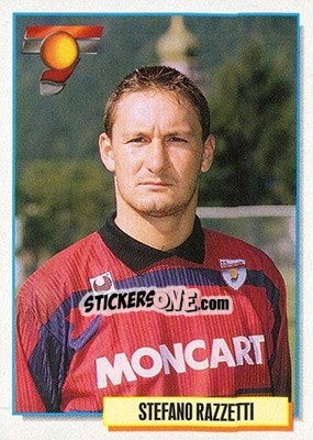 Sticker Stefano Razzetti - Calcio Cards 1994-1995 - Merlin