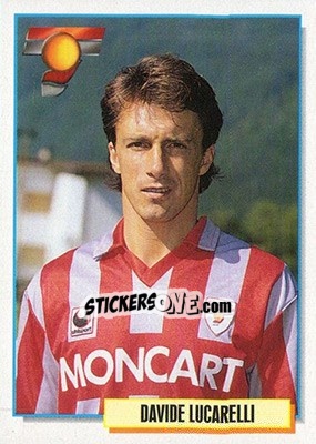 Figurina Davide Lucarelli - Calcio Cards 1994-1995 - Merlin