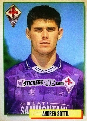 Figurina Andrea Sottil - Calcio Cards 1994-1995 - Merlin