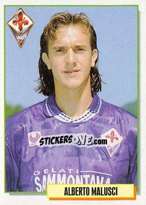 Figurina Alberto Malusci - Calcio Cards 1994-1995 - Merlin