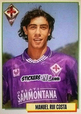 Sticker Manuel Rui Costa - Calcio Cards 1994-1995 n. 82 - Merlin