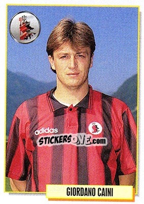 Sticker Giordano Caini - Calcio Cards 1994-1995 n. 95 - Merlin