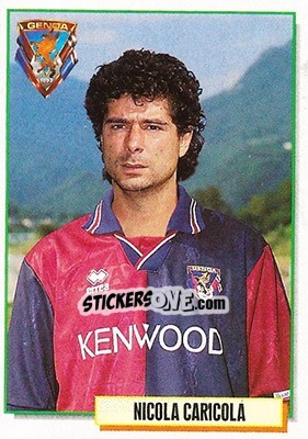 Sticker Nicola Caricola - Calcio Cards 1994-1995 n. 121 - Merlin