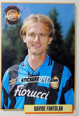 Sticker Davide Fontolan - Calcio Cards 1994-1995 n. 142 - Merlin