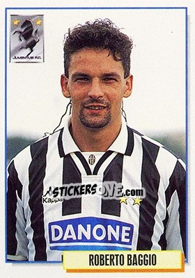 Sticker Roberto Baggio - Calcio Cards 1994-1995 n. 154 - Merlin