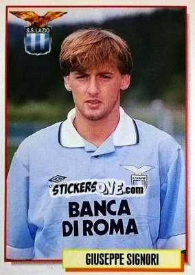 Figurina Giuseppe Signori - Calcio Cards 1994-1995 - Merlin