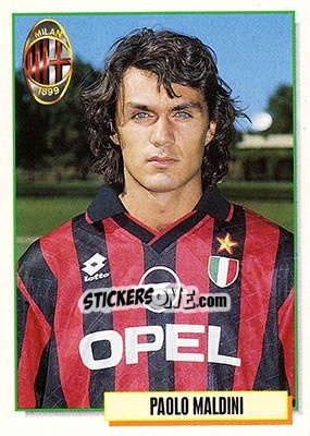 Sticker Paolo Maldini - Calcio Cards 1994-1995 n. 183 - Merlin
