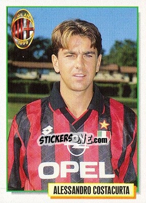 Sticker Alessandro Costacurta - Calcio Cards 1994-1995 n. 185 - Merlin