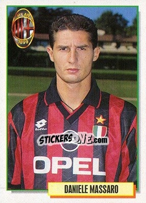 Sticker Daniele Massaro - Calcio Cards 1994-1995 n. 191 - Merlin