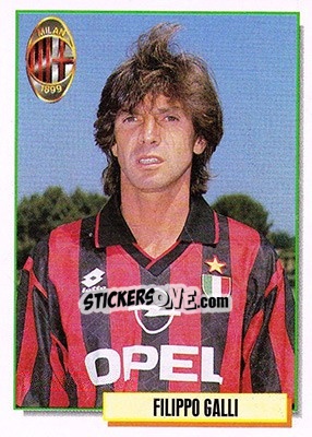 Sticker Filippo Galli - Calcio Cards 1994-1995 n. 194 - Merlin