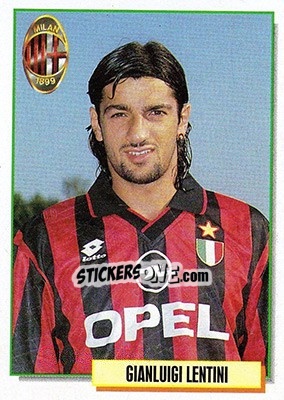 Sticker Gianluigi Lentini - Calcio Cards 1994-1995 n. 195 - Merlin