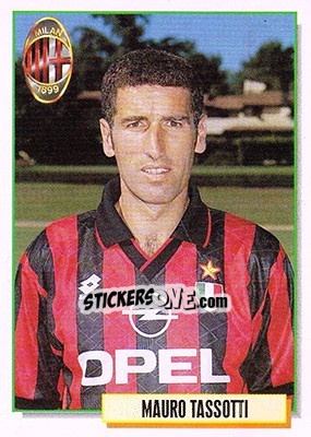 Figurina Mauro Tassotti - Calcio Cards 1994-1995 - Merlin