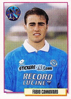 Figurina Fabio Cannavaro - Calcio Cards 1994-1995 - Merlin