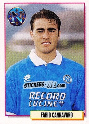 Sticker Fabio Cannavaro - Calcio Cards 1994-1995 n. 200 - Merlin