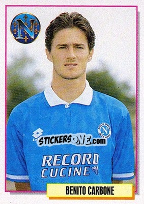 Sticker Benito Carbone - Calcio Cards 1994-1995 - Merlin