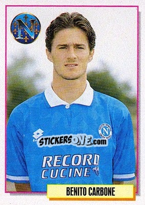 Sticker Benito Carbone - Calcio Cards 1994-1995 n. 205 - Merlin