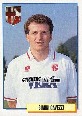 Sticker Gianni Cavezzi - Calcio Cards 1994-1995 n. 229 - Merlin