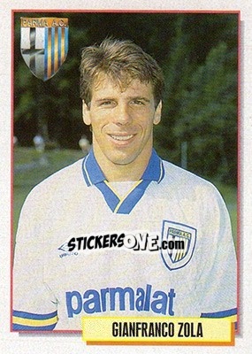 Figurina Gianfranco Zola - Calcio Cards 1994-1995 - Merlin