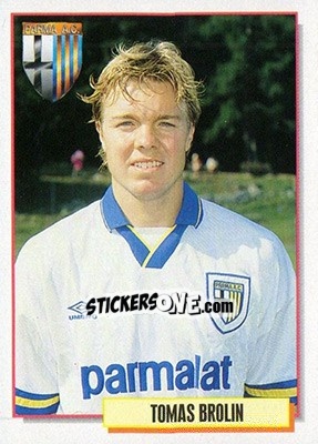 Sticker Tomas Brolin - Calcio Cards 1994-1995 n. 245 - Merlin