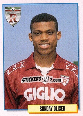Sticker Sunday Oliseh - Calcio Cards 1994-1995 n. 256 - Merlin