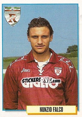 Figurina Nunzio Falco - Calcio Cards 1994-1995 - Merlin