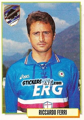 Figurina Riccardo Ferri - Calcio Cards 1994-1995 - Merlin