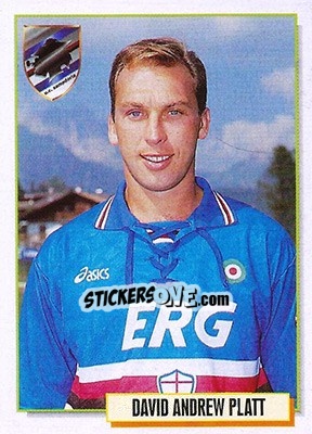 Sticker David Platt - Calcio Cards 1994-1995 n. 296 - Merlin