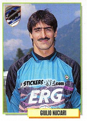 Sticker Giulio Nuciari - Calcio Cards 1994-1995 n. 300 - Merlin