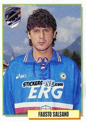 Sticker Fausto Salsano - Calcio Cards 1994-1995 n. 304 - Merlin