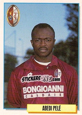 Sticker Abedi Pele - Calcio Cards 1994-1995 n. 316 - Merlin