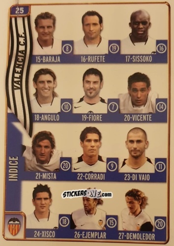 Sticker Indice - Las Fichas De La Liga 2004-2005 n. 25 - Mundicromo