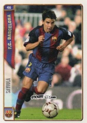Cromo Saviola - Las Fichas De La Liga 2004-2005 n. 46a - Mundicromo