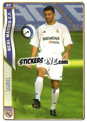 Sticker Walter Samuel - Las Fichas De La Liga 2004-2005 n. 89 - Mundicromo