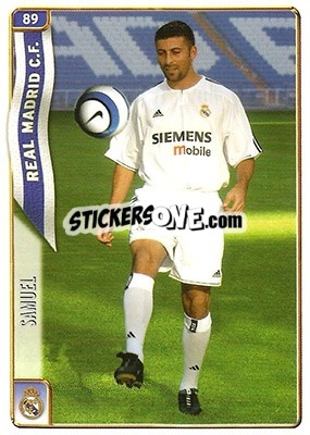 Figurina Walter Samuel - Las Fichas De La Liga 2004-2005 - Mundicromo