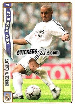 Cromo R. Carlos - Las Fichas De La Liga 2004-2005 - Mundicromo