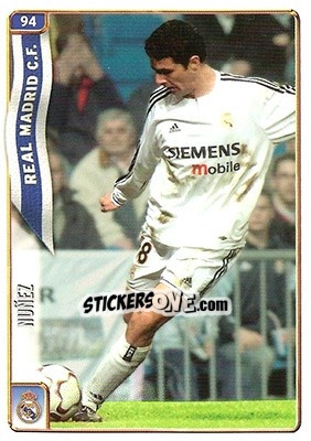 Sticker Núñez - Las Fichas De La Liga 2004-2005 - Mundicromo
