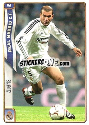 Sticker Zidane - Las Fichas De La Liga 2004-2005 - Mundicromo