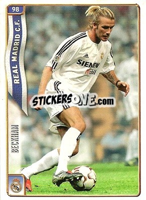 Cromo Beckham - Las Fichas De La Liga 2004-2005 - Mundicromo