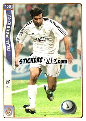 Sticker Figo - Las Fichas De La Liga 2004-2005 n. 100 - Mundicromo