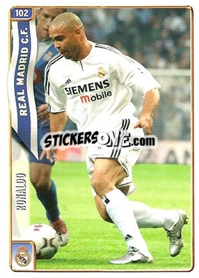 Sticker Ronaldo - Las Fichas De La Liga 2004-2005 n. 102 - Mundicromo