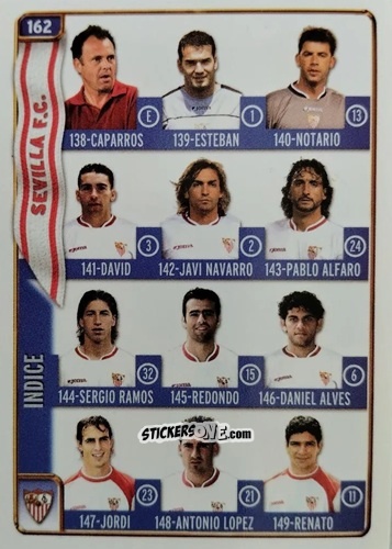 Sticker Indice - Las Fichas De La Liga 2004-2005 n. 162 - Mundicromo